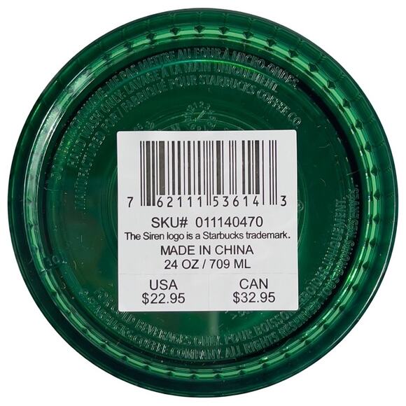 NWT Starbucks Watermelon Grid Cold Cup Tumbler Summer Pink Green - 24 oz Venti - Picture 3 of 12